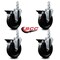 Service Caster 5'' Phenolic Wheel Swivel 3/4'' Square Stem Caster Set with Brake, 4PK SCC-SQ20S514-PHS-PLB-34-4 - alternate 3